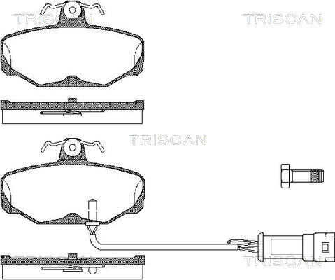 TRISCAN Bremsbelagsatz, Scheibenbremse