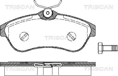 TRISCAN Bremsbelagsatz, Scheibenbremse