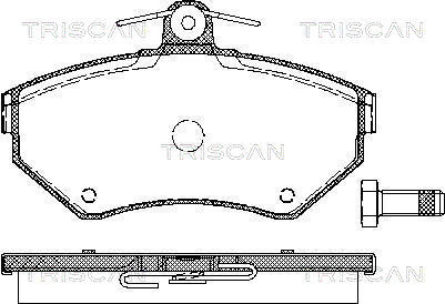 TRISCAN Bremsbelagsatz, Scheibenbremse
